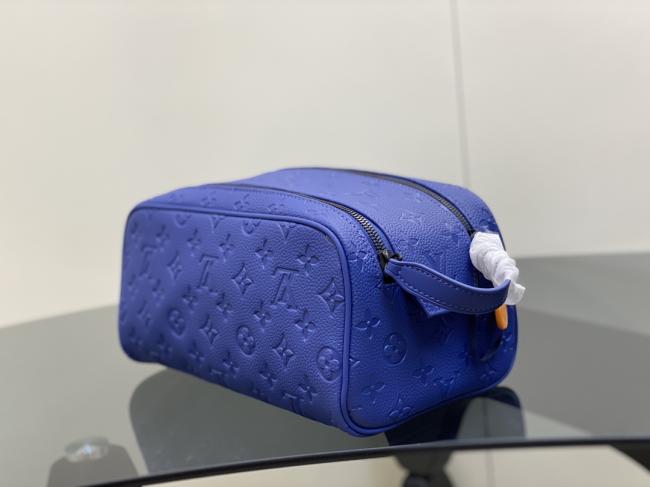 LV M594蓝色全Taurillon Monogram手包适合旅使用