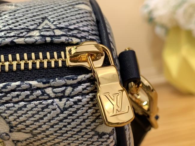 LV Speedy Bandoulière 20 Monoglam蓝色手袋M23069