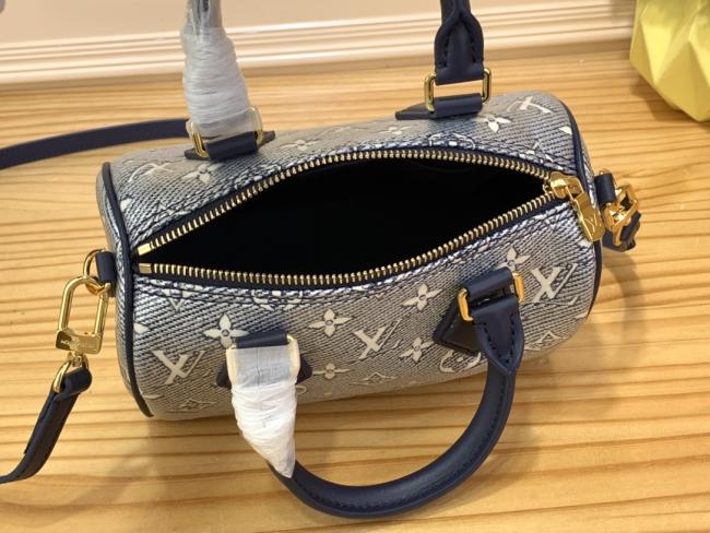 LV Speedy Bandoulière 20 Monoglam蓝色手袋M23069