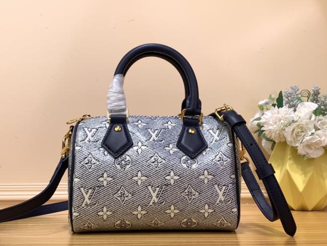 LV Speedy Bandoulière 20 Monoglam蓝色手袋M23069