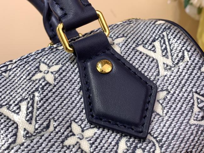 LV Speedy Bandoulière 20 Monoglam蓝色手袋M23069