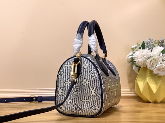 LV Speedy Bandoulière 20 Monoglam蓝色手袋M23069