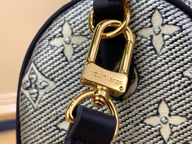 LV Speedy Bandoulière 20 Monoglam蓝色手袋M23069