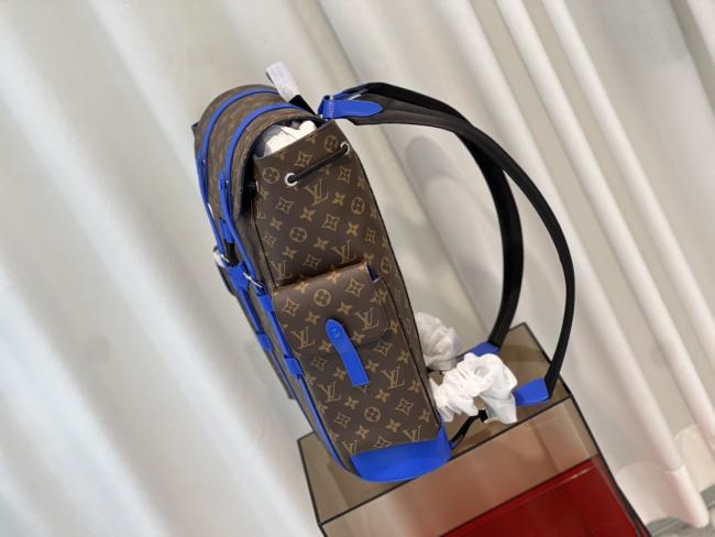 LV Christopher Monogram Macassar 中号双肩包，时尚俊朗，侧袋设计方便