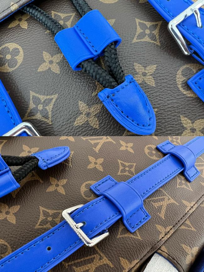 LV Christopher Monogram Macassar 中号双肩包，时尚俊朗，侧袋设计方便